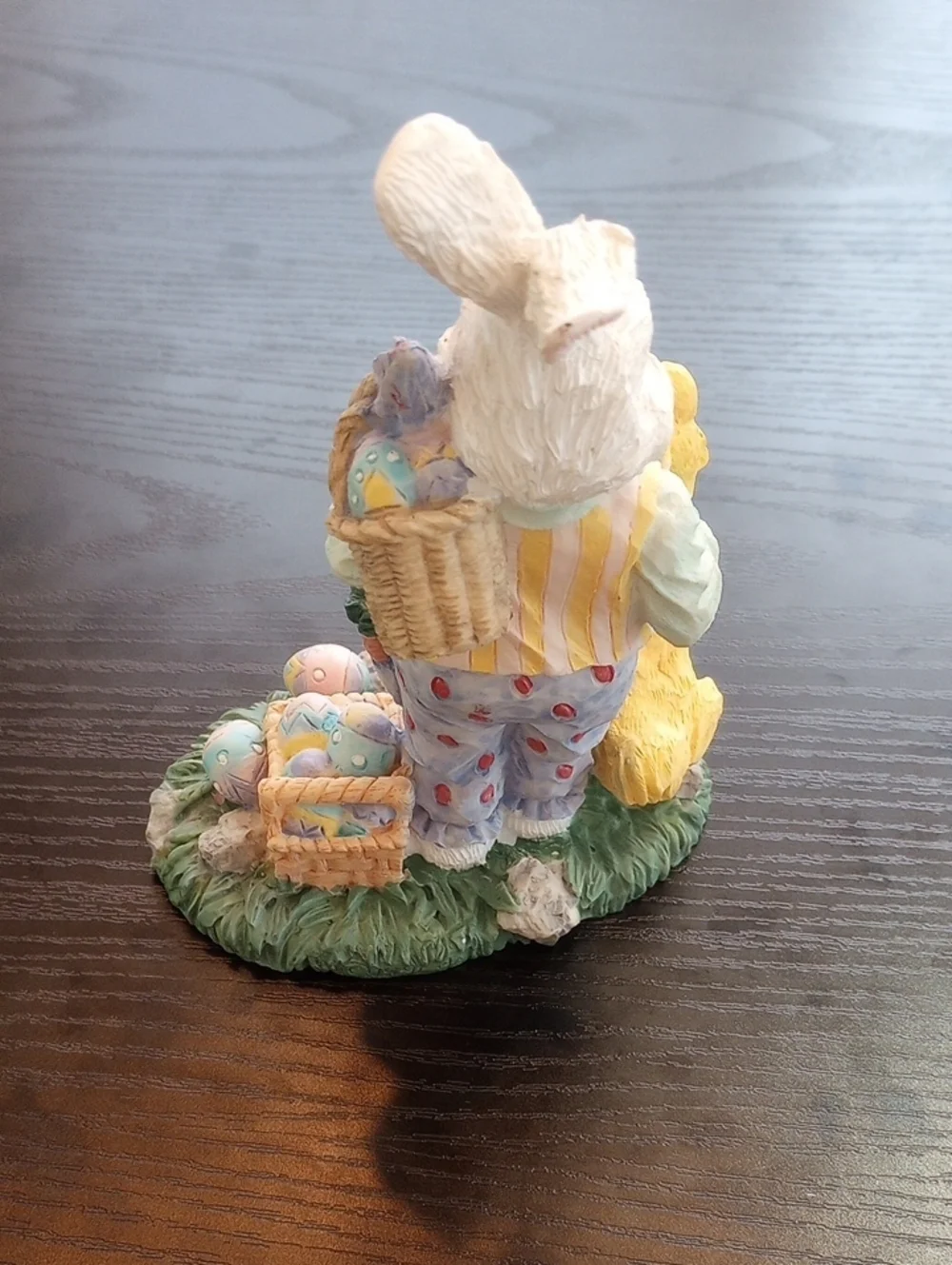 Vintage Bunny Rabbit Chicks Ceramic Figurines Pastel Multicolor Spring Summer